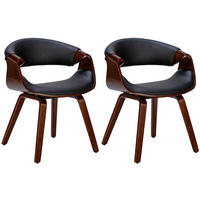 ESSZIMMERSTUHL Foley 2er Set 76x62x52 cm Walnuss/Schwarz - Nussbaumfarben, Holz (62/76/52cm) - furnicato