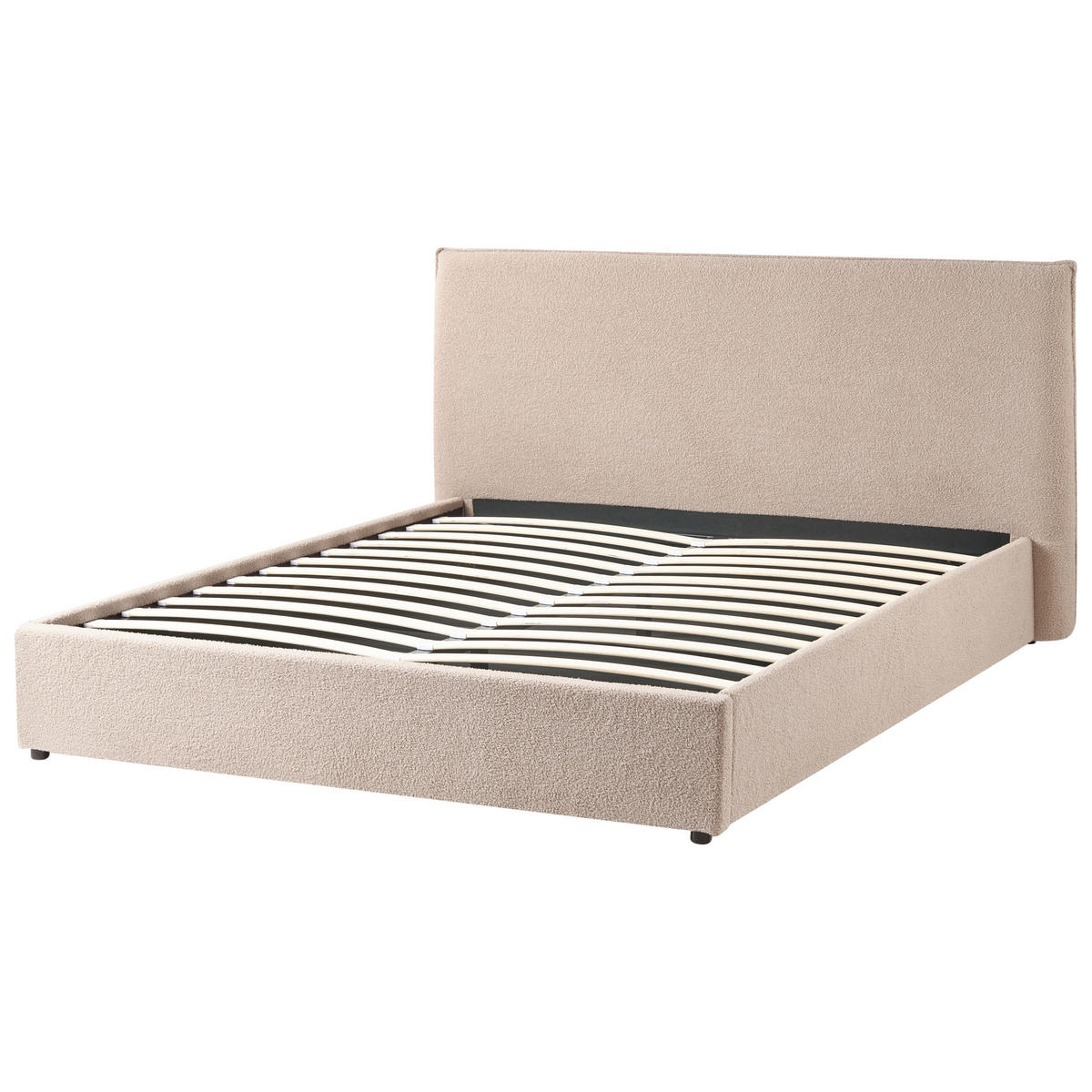 BETT mit Stauraum 160/200 cm Taupe Lavaur - Taupe, Textil (160/200cm) - Beliani