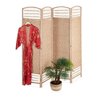 PARAVENT - Hellbraun, Holz/Papier (180/180/2cm) - Relaxdays