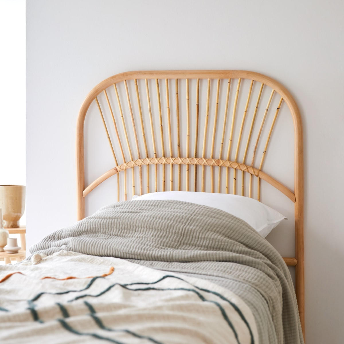 KOPFTEIL Colette Natur aus Rattan - Naturfarben, Naturmaterialien (90/111/3cm) - Tikamoon