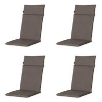 GARTENSTUHLKISSEN Oxford 120/50 cm 4er-Set - Taupe, Textil (50/8/120cm) - Madison
