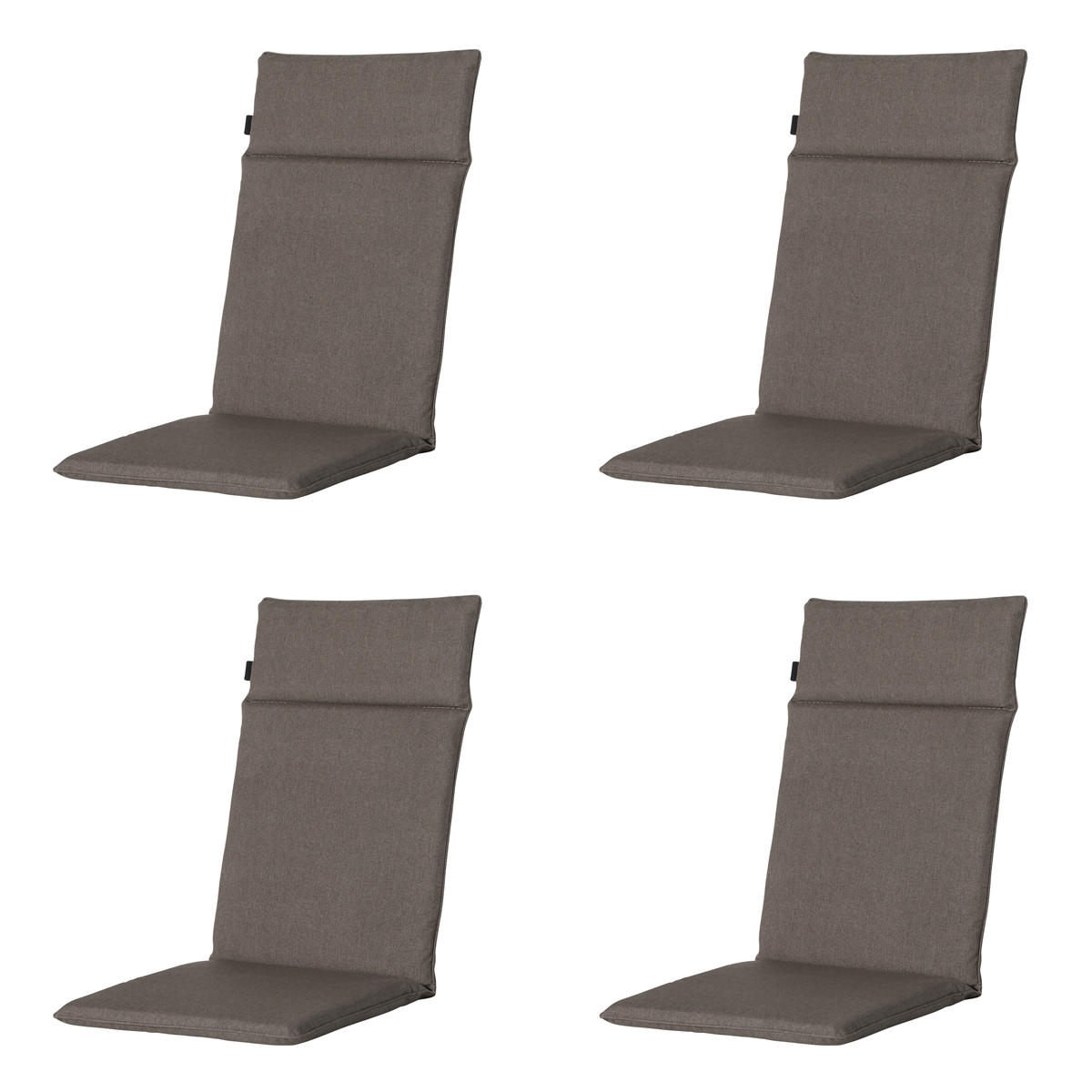 GARTENSTUHLKISSEN Oxford 120/50 cm 4er-Set - Taupe, Textil (50/8/120cm) - Madison