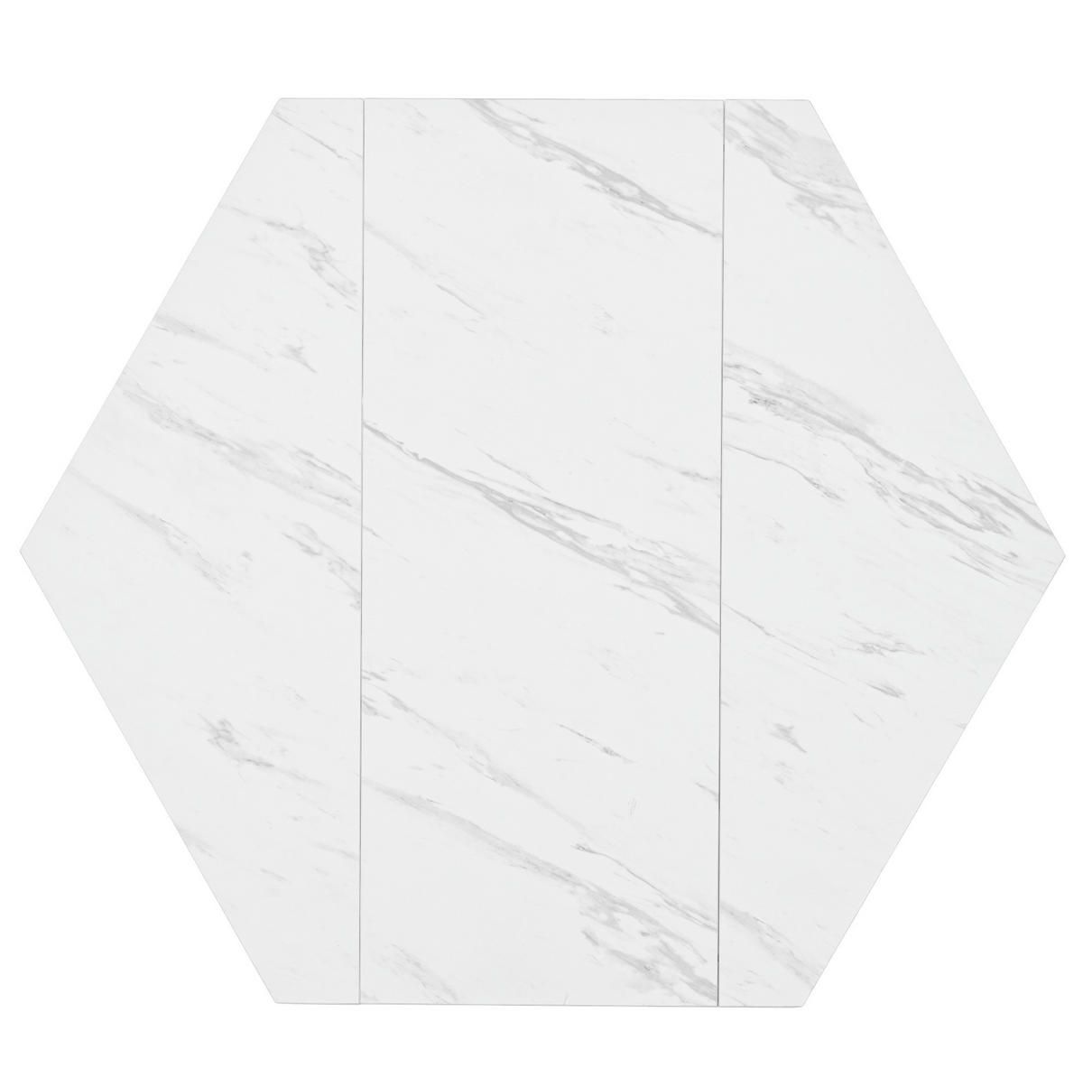 ESSTISCH, MDF in Marmoroptik mit Metallgestell, 115,5/100/75 cm, Schwarz/Weiß - Schwarz, Holzwerkstoff (115.5/100/75cm) - Redom