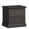 NACHTTISCH KATRIA, Schwarz - Schwarz, Holzwerkstoff (52/51/40cm) - KONSIMO®
