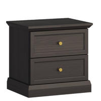 NACHTTISCH KATRIA, Schwarz - Schwarz, Holzwerkstoff (52/51/40cm) - KONSIMO®