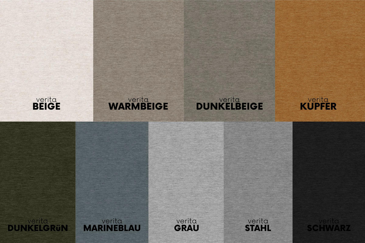 ECKSOFA U-form Wohnzimmer NIMES Stoff VERITA Schwarz - Schwarz, Holz/Textil (350/168cm) - Kaiser Möbel