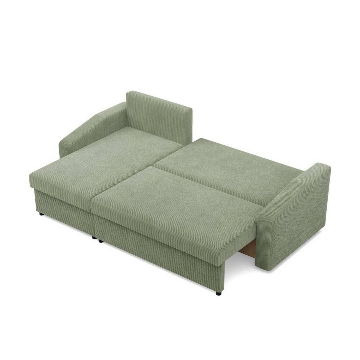ECKSOFA Neo mit abgeschrägter Armlehnen olivgrün - Olivgrün, Textil (231/140cm) - SIMKAM Furniture
