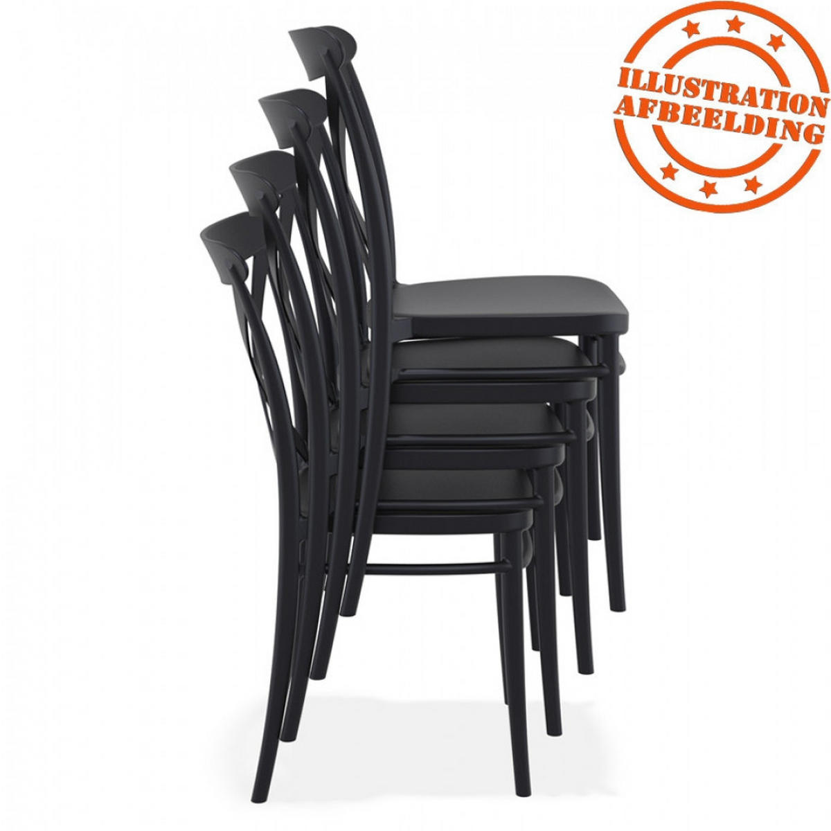 STUHL Weiß 51x87x51cm - Weiß, Kunststoff (51/87/51cm) - AlterEgo