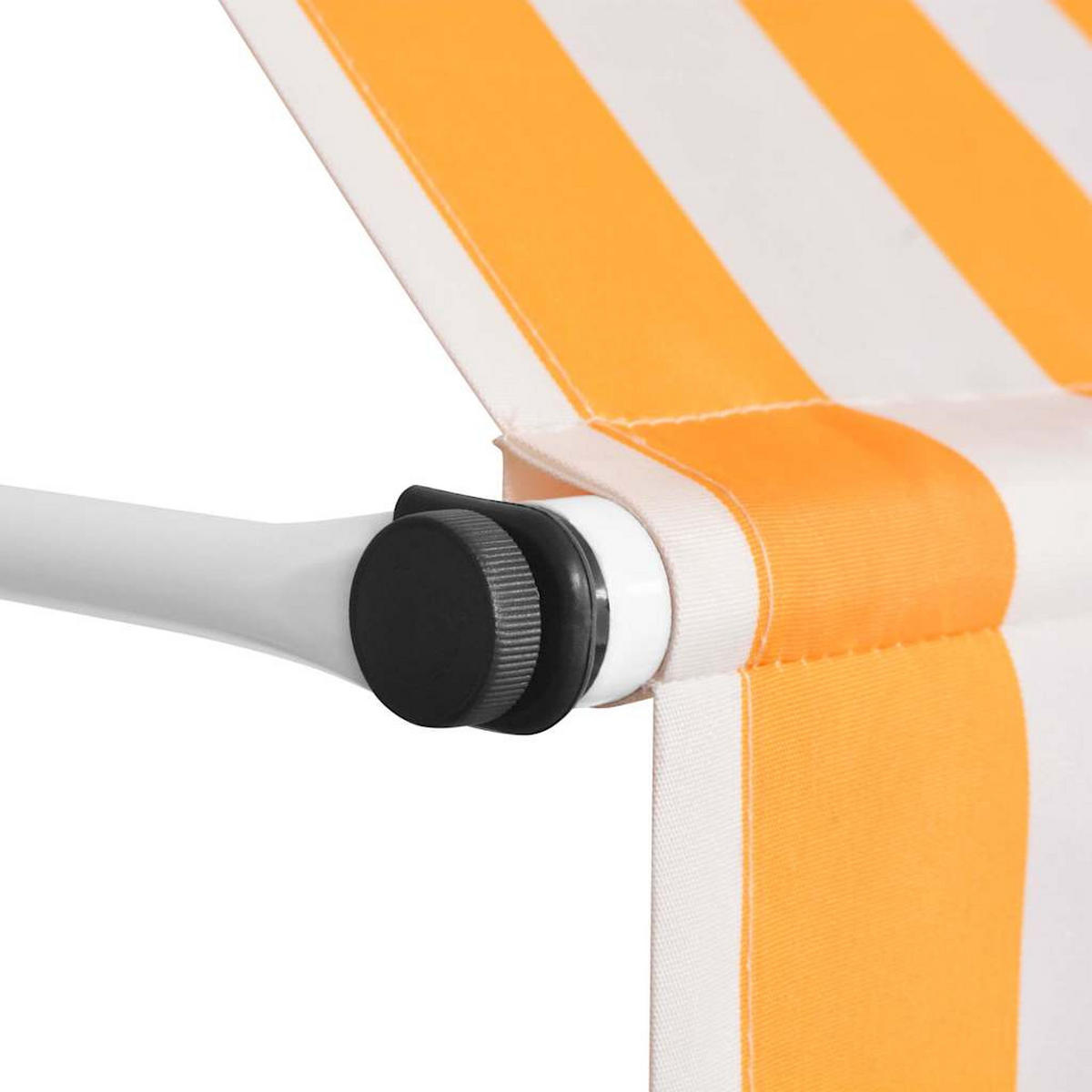 MARKISE Einziehbare Handbetrieben 150 Cm Orange/Weiss Gestreift - Orange, Textil (150/300/120cm) - vidaXL