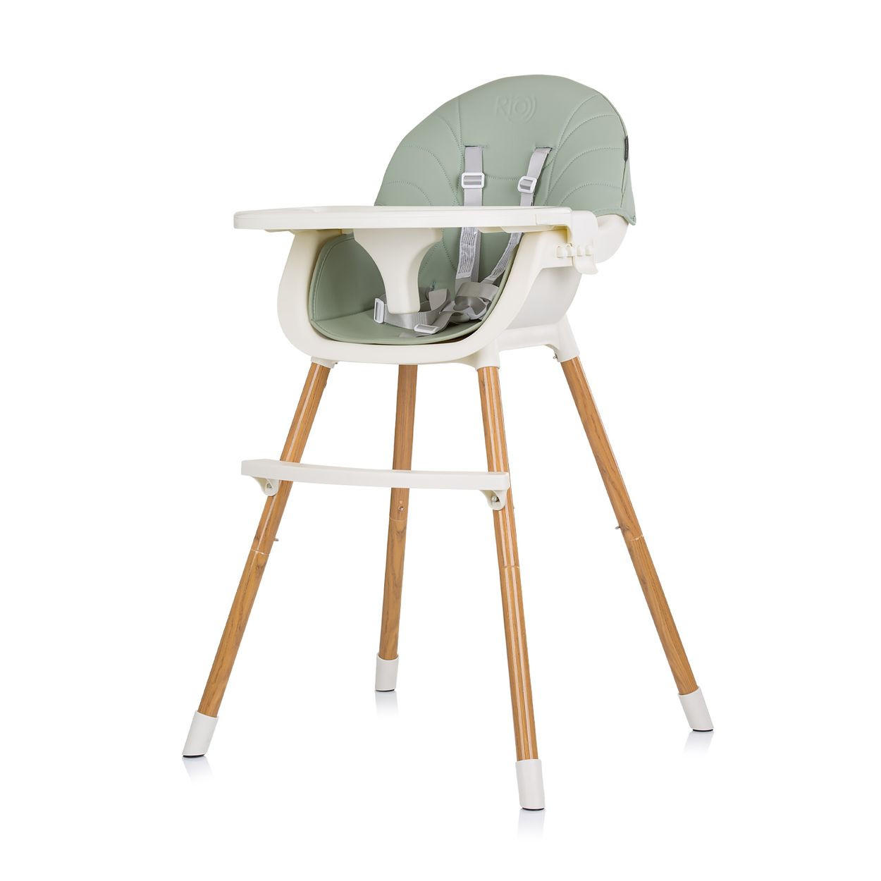HOCHSTUHL Rio 2 in 1 grün Kinderstuhl rutschfeste Beine 5-Punkt-Gurt - Grün, Metall (61/84/51cm) - Chipolino