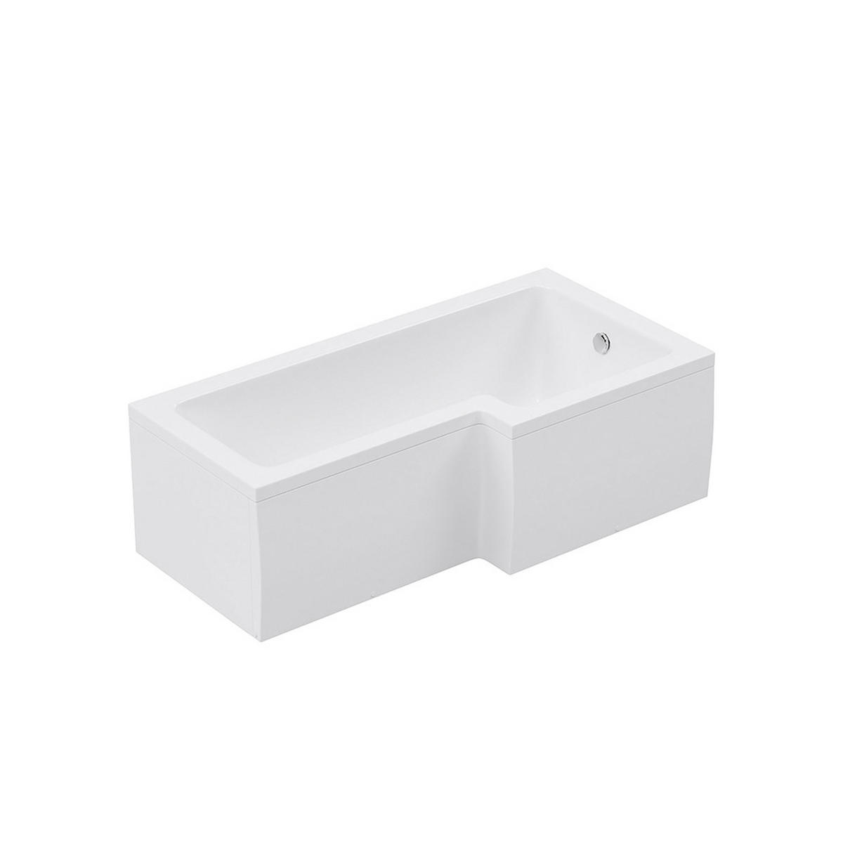 BADEWANNE ELARA - Seitenauslage: Links - Weiß, Keramik (170/53/85cm) - Home Deluxe