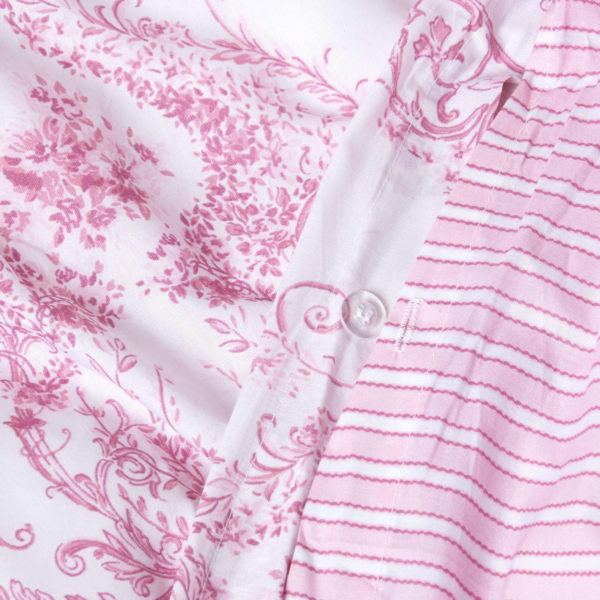 WENDEBETTWÄSCHE Toile-De-Jouy - Rosa, Textil (135/200cm) - Homescapes