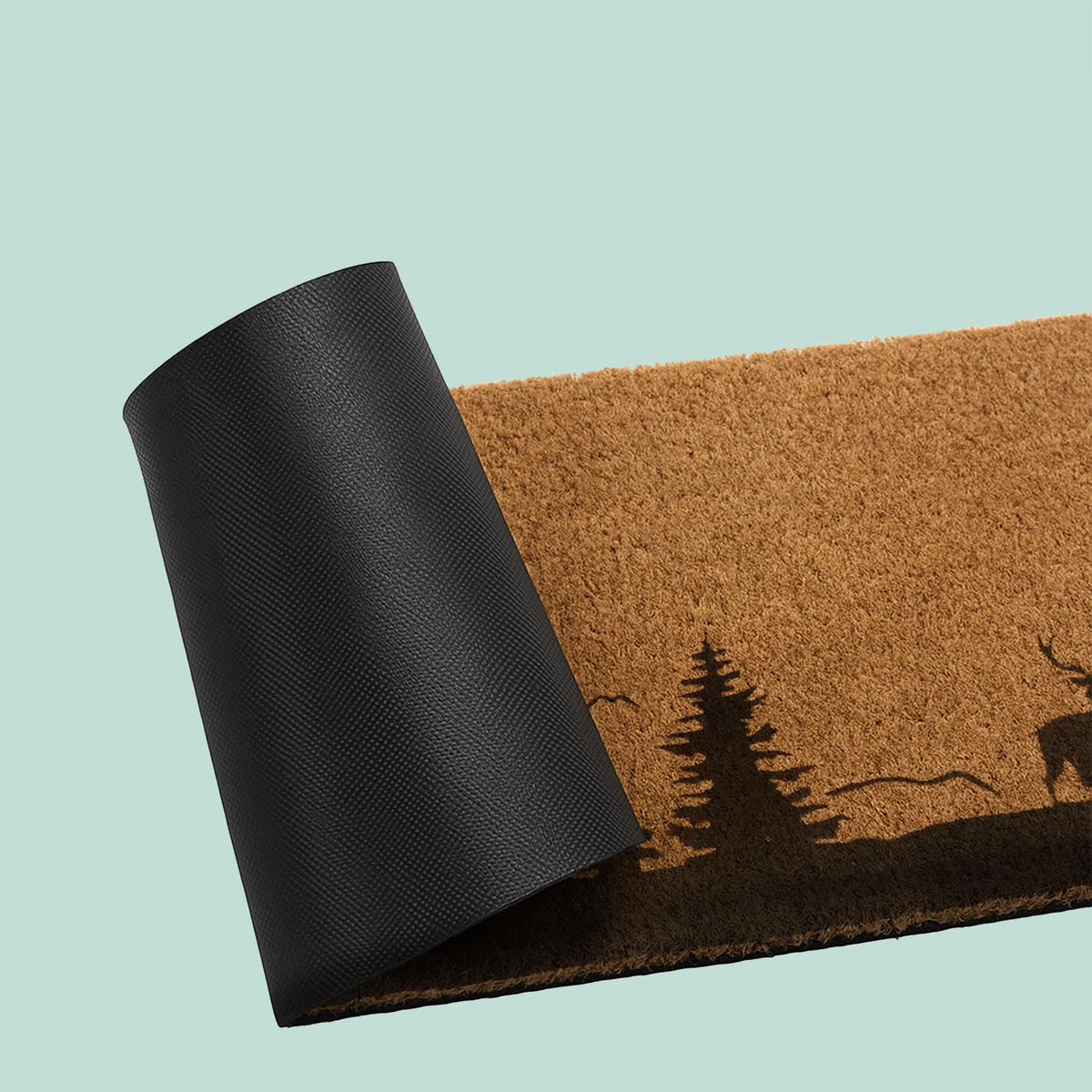 ROHOŽ - svetlohnedá, textil/plast (80/50cm) - Relaxdays