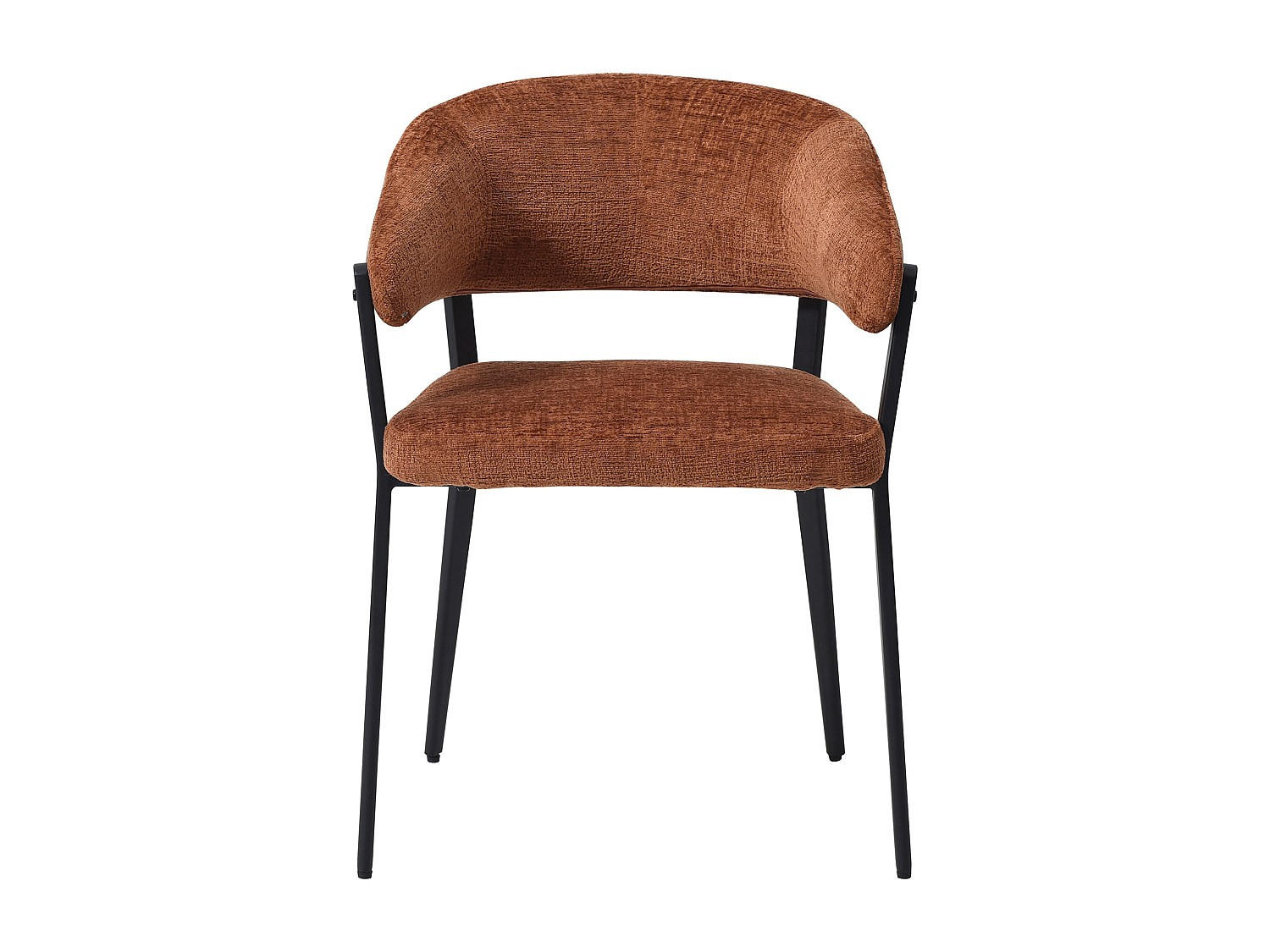 STUHL - 56 cm x 55 cm - stoff - terracotta Avrela - Terracotta, Textil/Metall (56/77/55cm) - Vente-Unique