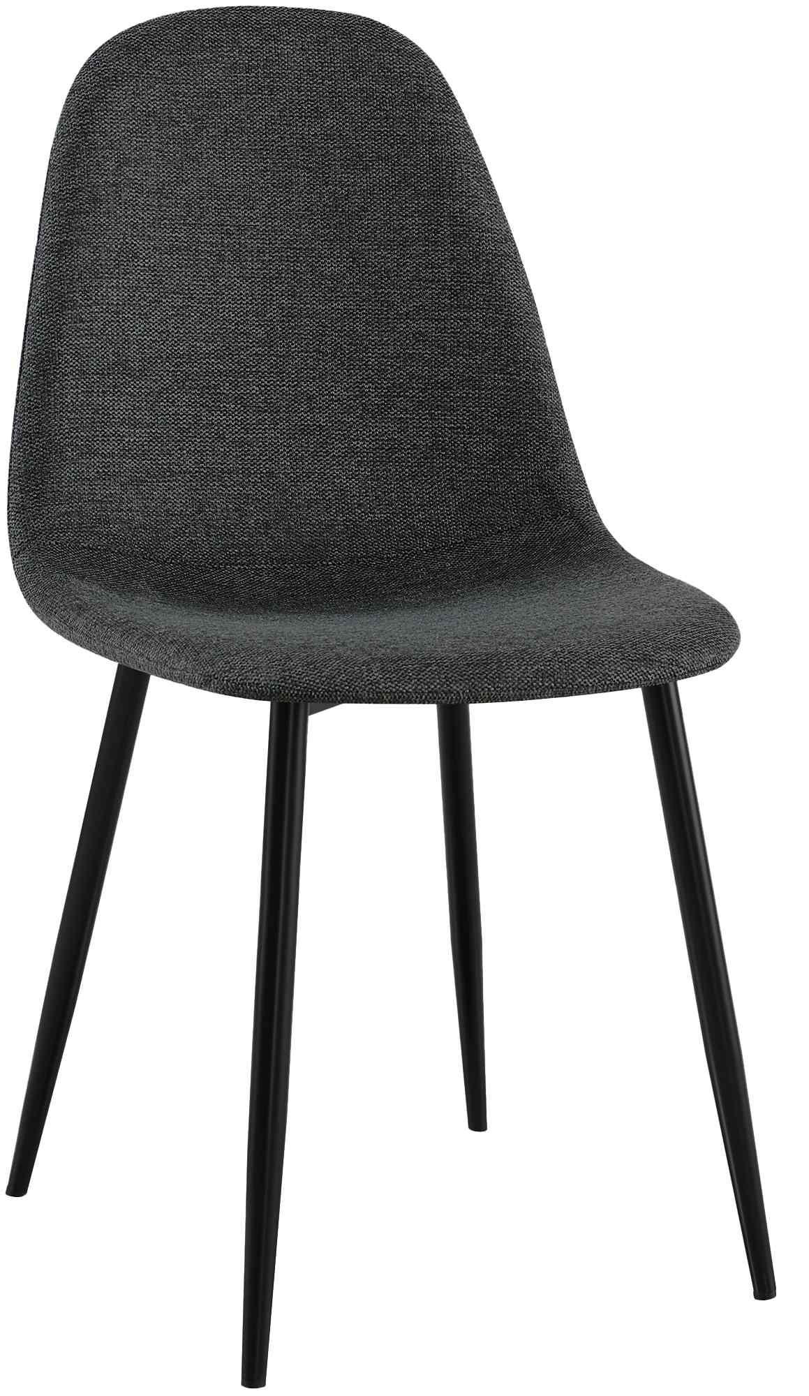 STUHL Stoff Schwarz - Schwarz, Textil/Metall (44/88/51cm) - CLP