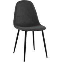 STUHL Stoff Schwarz - Schwarz, Textil/Metall (44/88/51cm) - CLP
