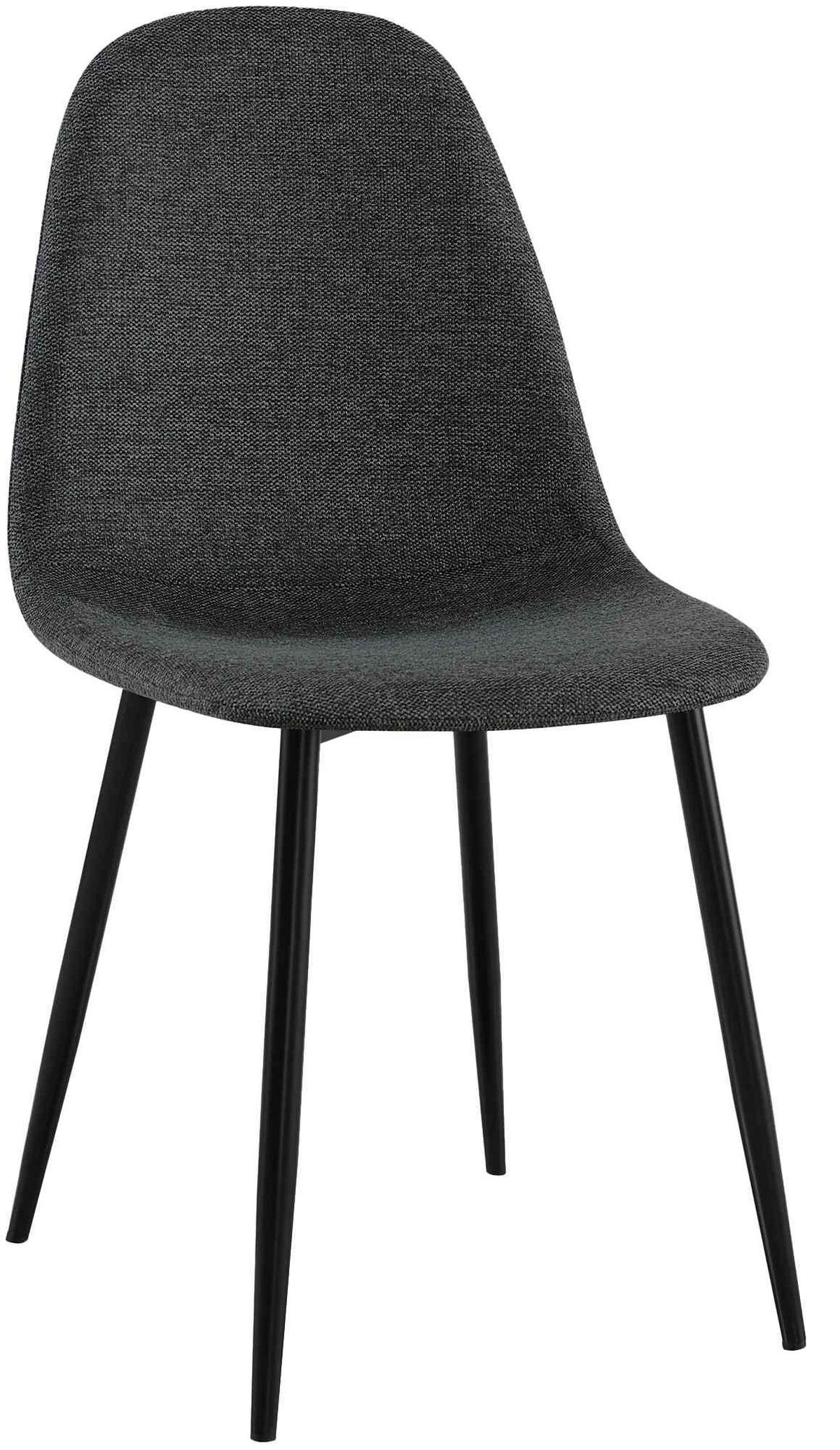 STUHL Stoff Schwarz - Schwarz, Textil/Metall (44/88/51cm) - CLP
