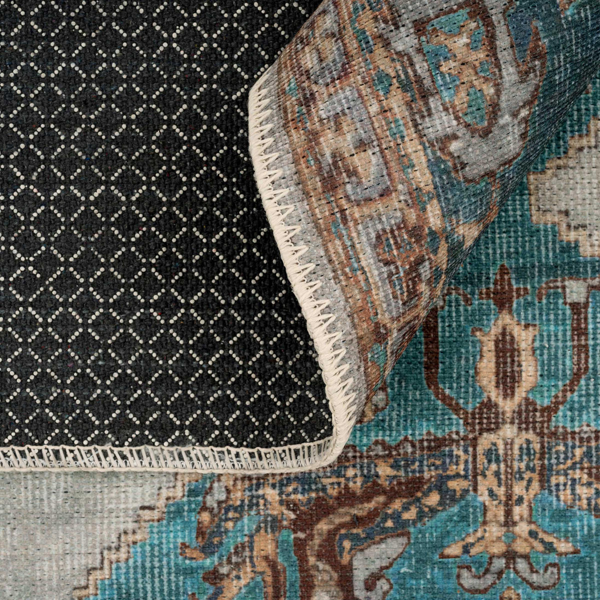 FLACHWEBETEPPICH Cyrus Blau - Blau, Textil (200/290cm) - Kukoon Rugs