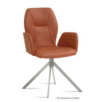 ARMLEHNSTUHL (6er-Set) Dottie 58x92x60 Edelstahl/Cognac - Edelstahlfarben/Cognac, Kunststoff (60/92/58cm) - 58aufmkessel