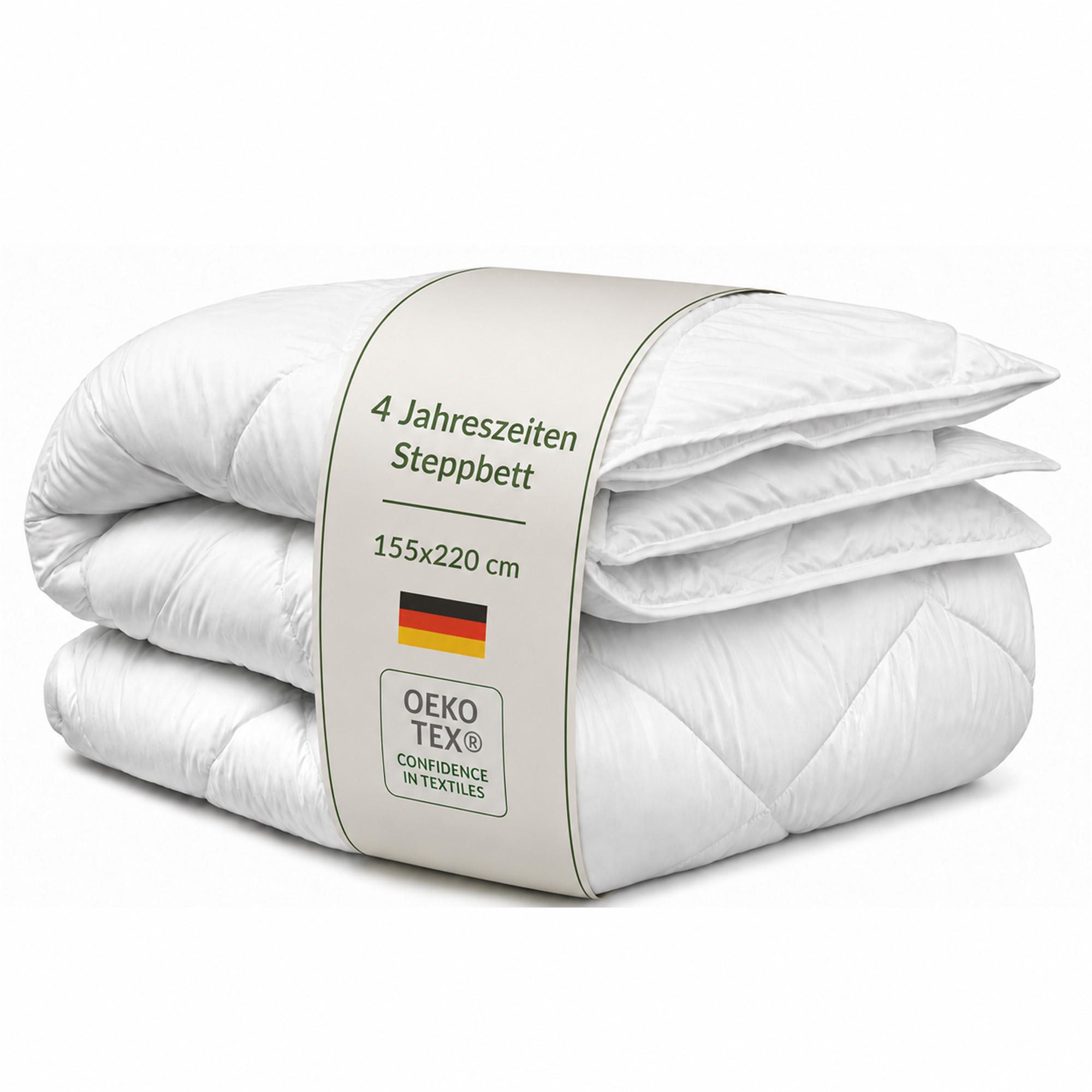 STEPPBETT 4 Jahreszeiten 155x220cm - Weiß, Textil (155/220cm)