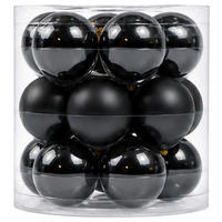 CHRISTBAUMKUGEL Noel Schwarz, 15-teilig - Schwarz, Glas (1/1/1cm) - Mömax