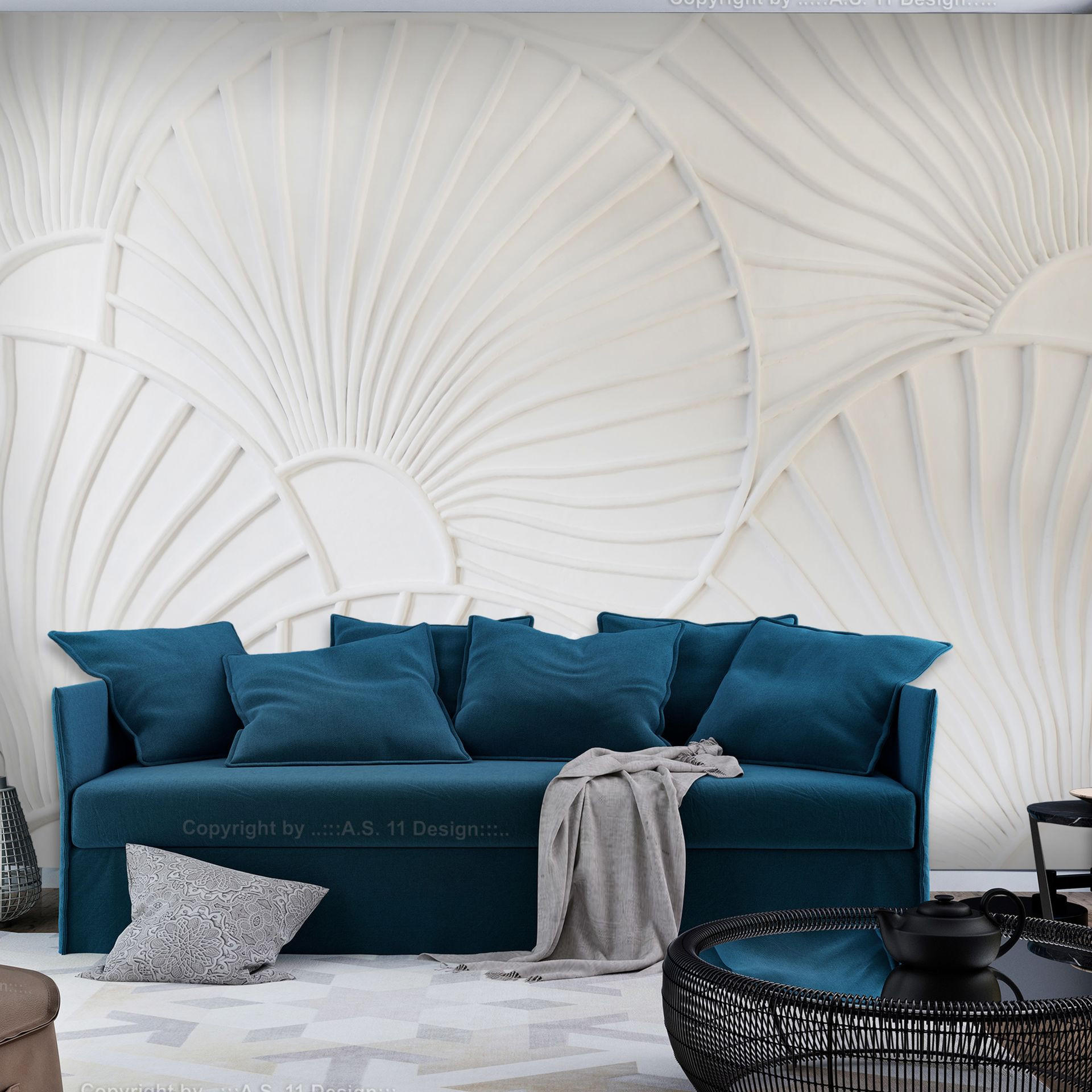 SELBSTKLEBENDE FOTOTAPETE 343/245 cm - Grau, Kunststoff/Textil (343/1cm) - KUNSTLOFT