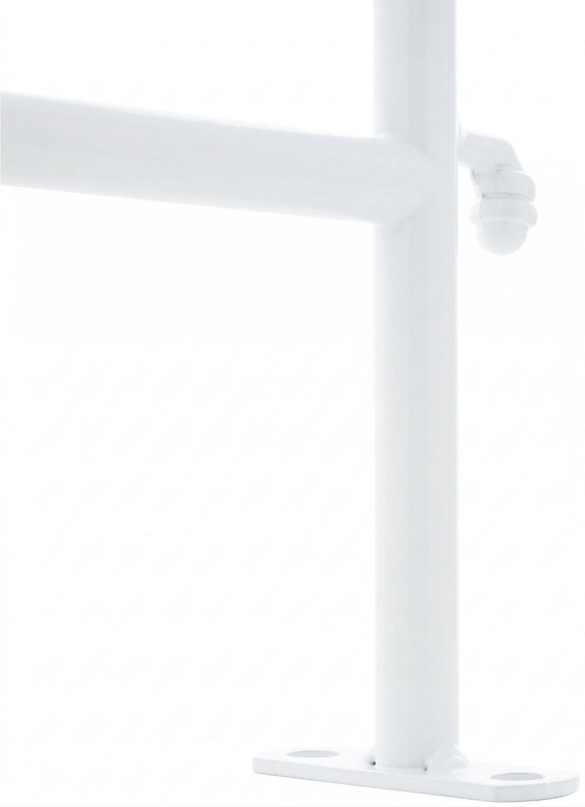 GARTENZAUN Metall Weiß - Weiß, Metall (124/116cm) - CLP