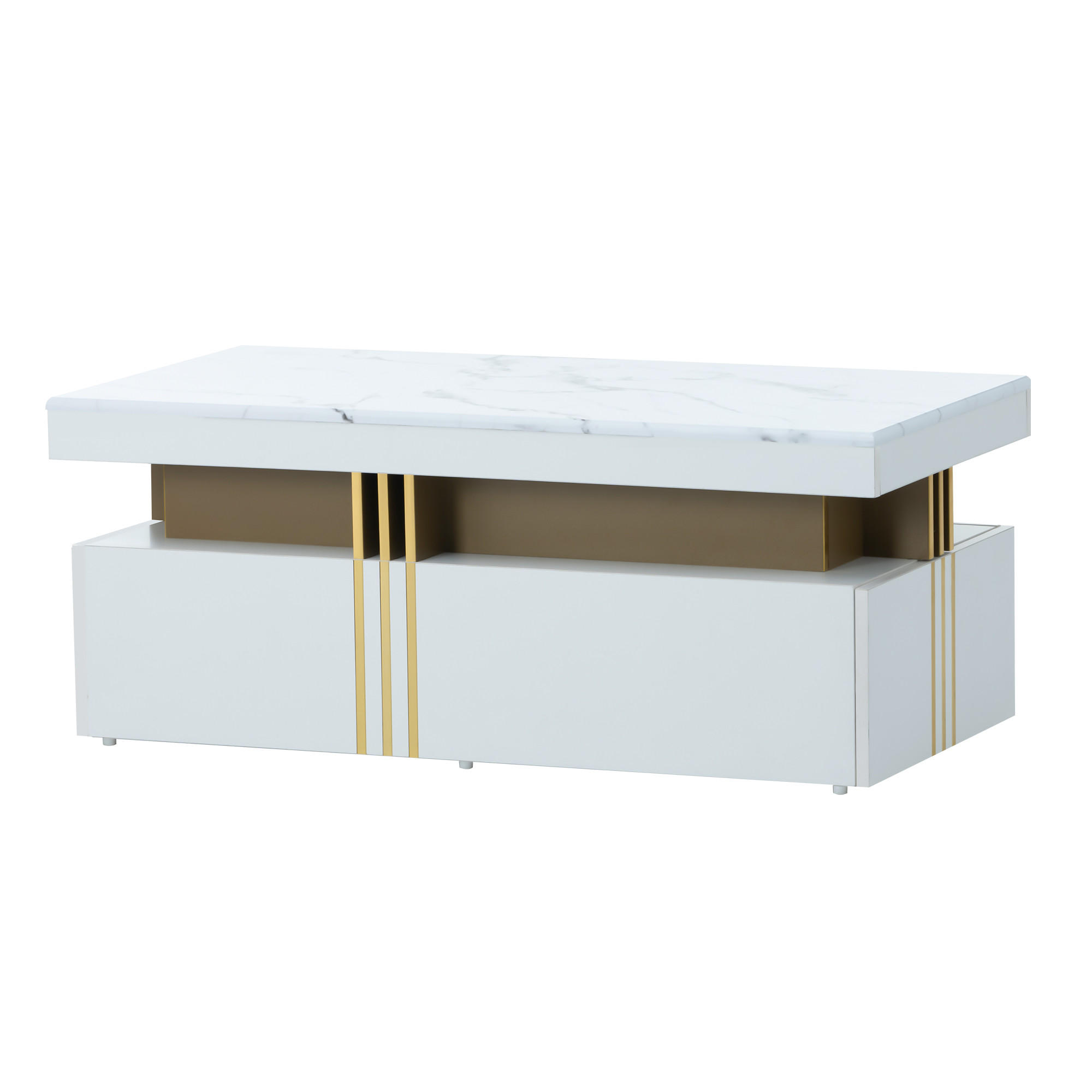 COUCHTISCH Weiß - Weiß, Holzwerkstoff (100/50/40cm)