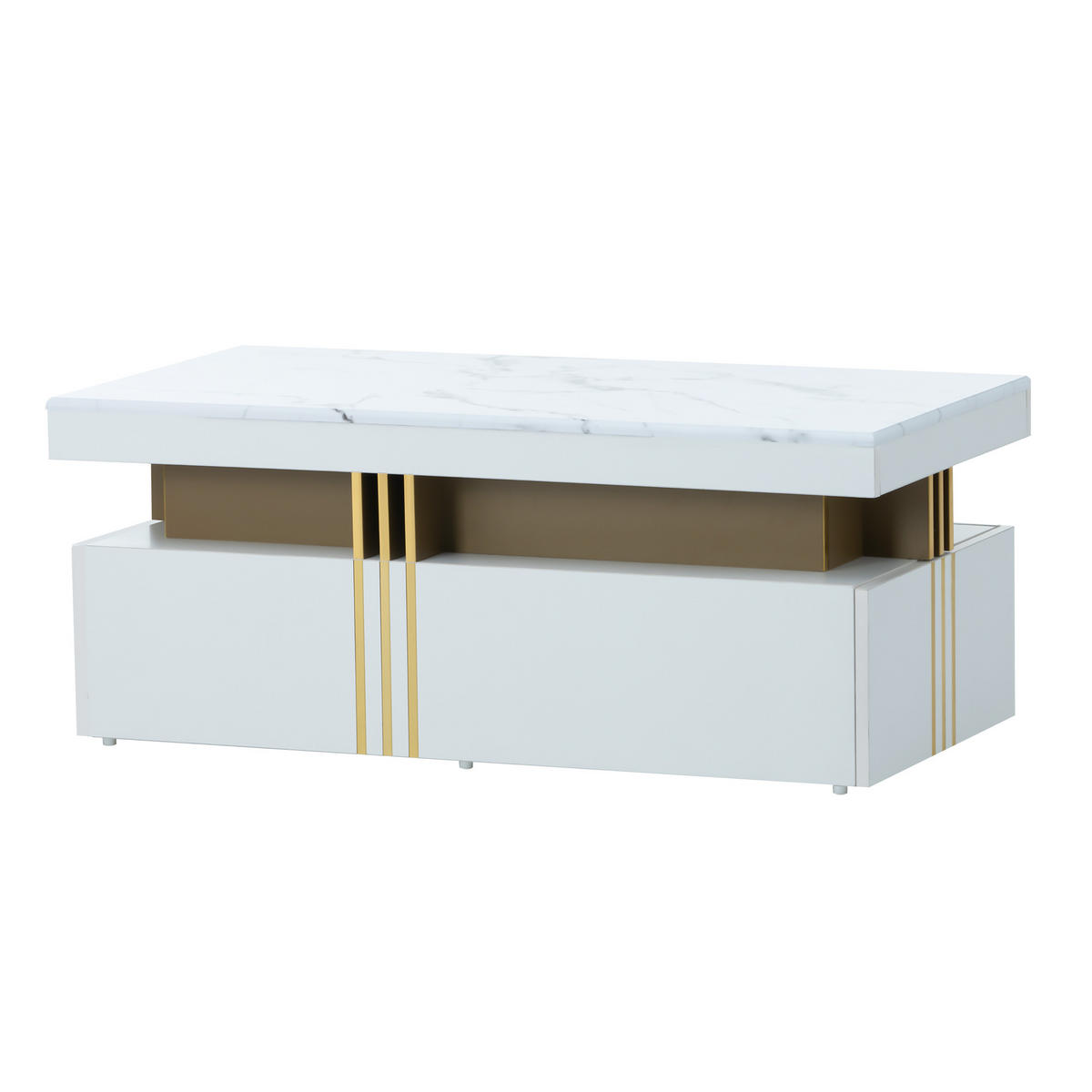 COUCHTISCH Weiß - Weiß, Holzwerkstoff (100/50/40cm)