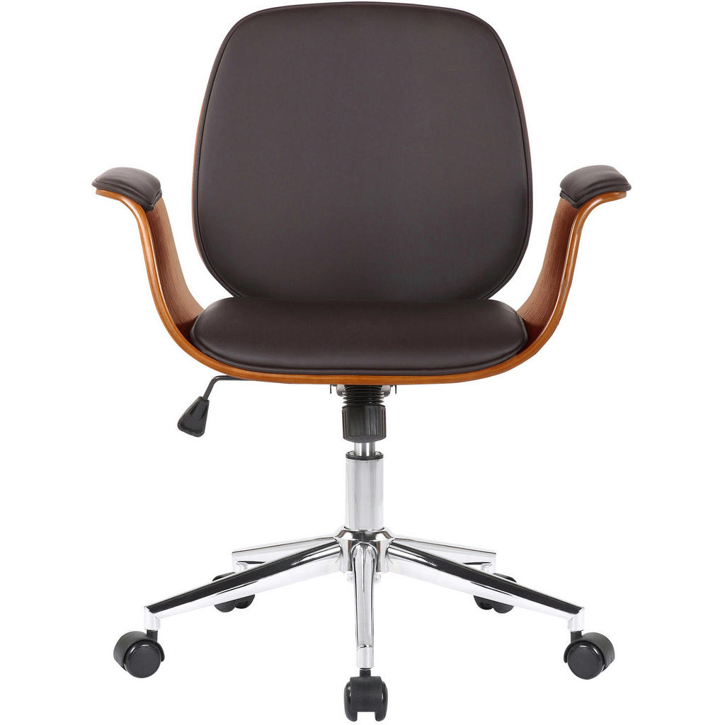 Thumbnail - TPFLiving Bürostuhl, Braun, Textil, 69x90x62 cm, Arbeitszimmer, Bürostühle, Drehstühle