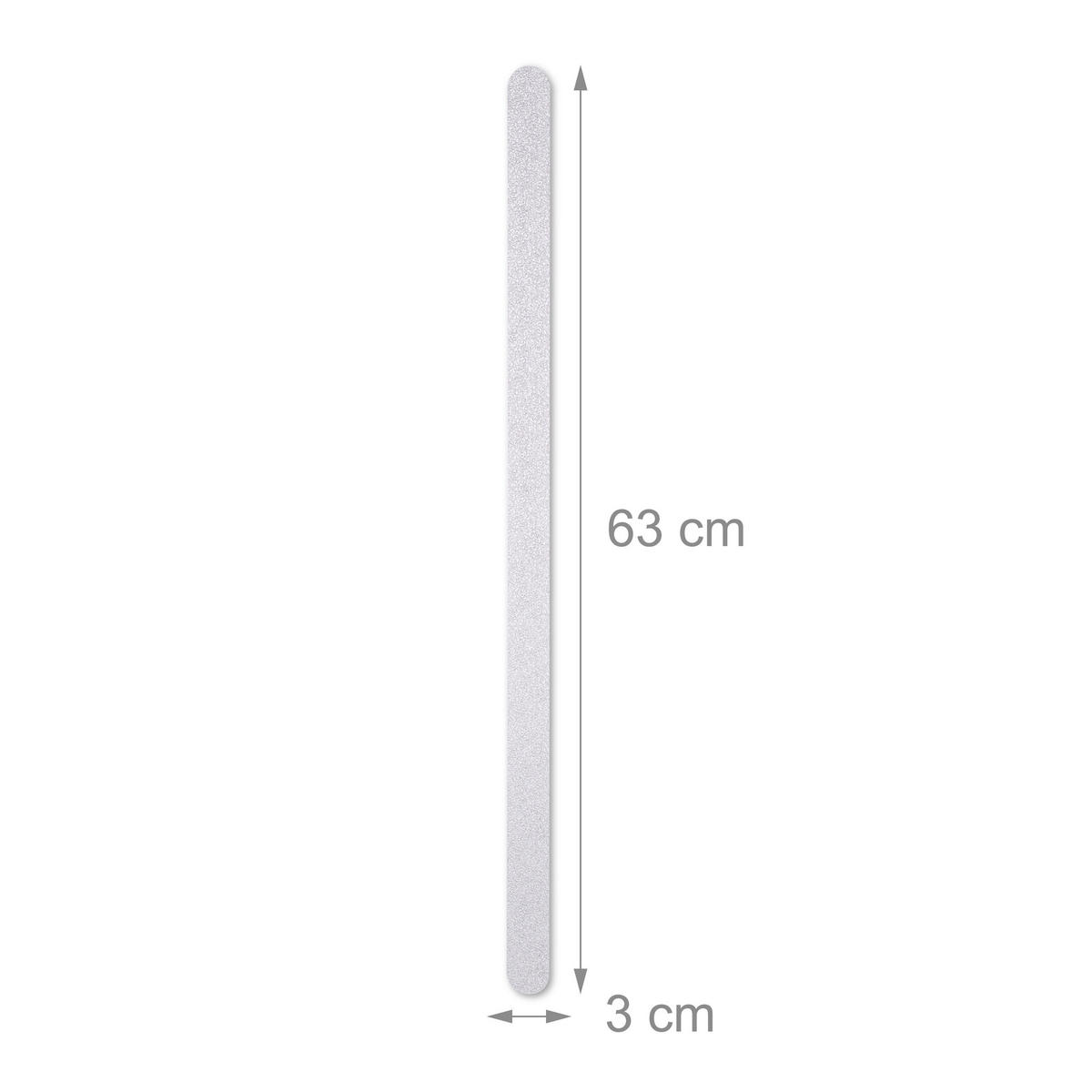 ANTIRUTSCHSTREIFEN Transparent selbstklebend 17er-Set PEVA 63x3 cm - Transparent, Kunststoff (153/62cm) - Relaxdays