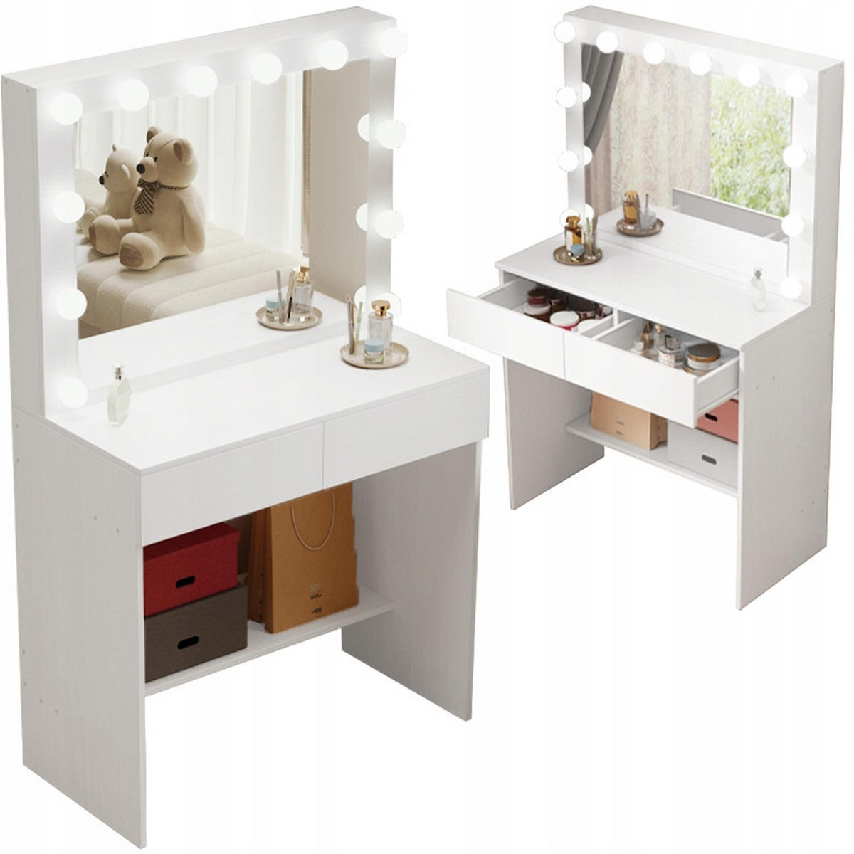 FRISIERTISCH, Weiß, 80/140/40 cm - Weiß, Holzwerkstoff (80/140/40cm)