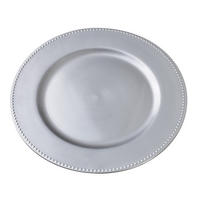 SERVIERTELLER Blanche Silber 33/33/1.5cm Plastik - Silberfarben, Kunststoff (33/1.5/33cm) - Mondex