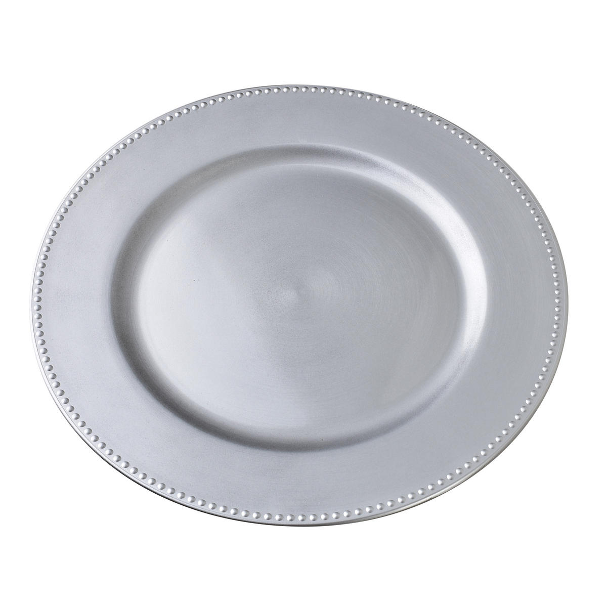 SERVIERTELLER Blanche Silber 33/33/1.5cm Plastik - Silberfarben, Kunststoff (33/1.5/33cm) - Mondex