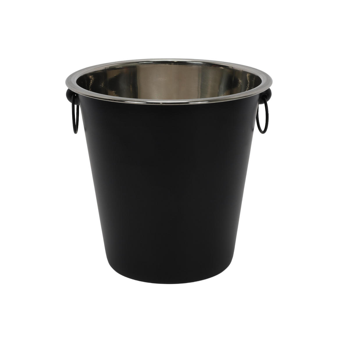 SEKTKÜBEL Mat Schwarz 22.5/21.5/21 cm Metall - Schwarz, Metall (21.5/21cm) - Excellent Houseware