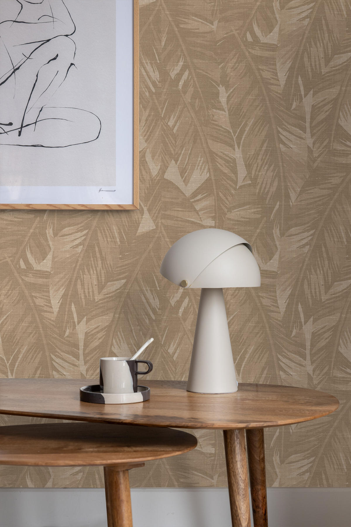 TAPETE Bananenblätter 50 x 900 cm - Braun, Papier (50/900cm) - Origin Wallcoverings