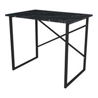 SCHREIBTISCH Tjeldsund - Schwarz, Holzwerkstoff/Metall (60/90/75cm) - [en.casa]