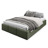 POLSTERBETT für Schlafzimmer Bett mit Stauraum Khaki 140x200cm - Olivgrün, Holzwerkstoff/Textil (160/200cm) - Muralo