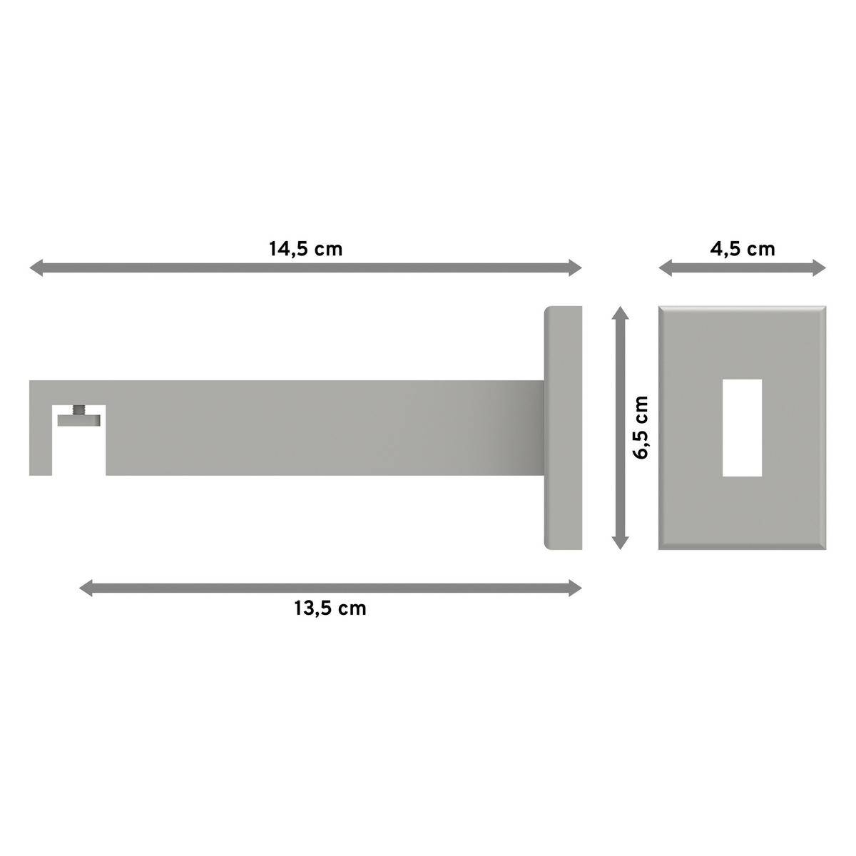 TRÄGER FÜR GARDINENSTANGEN INNENLAUF 14x35 mm, Smartline 1-läufig lang, Weiß - Weiß, Metall (14.5/6.5/4.5cm) - INTERDECO