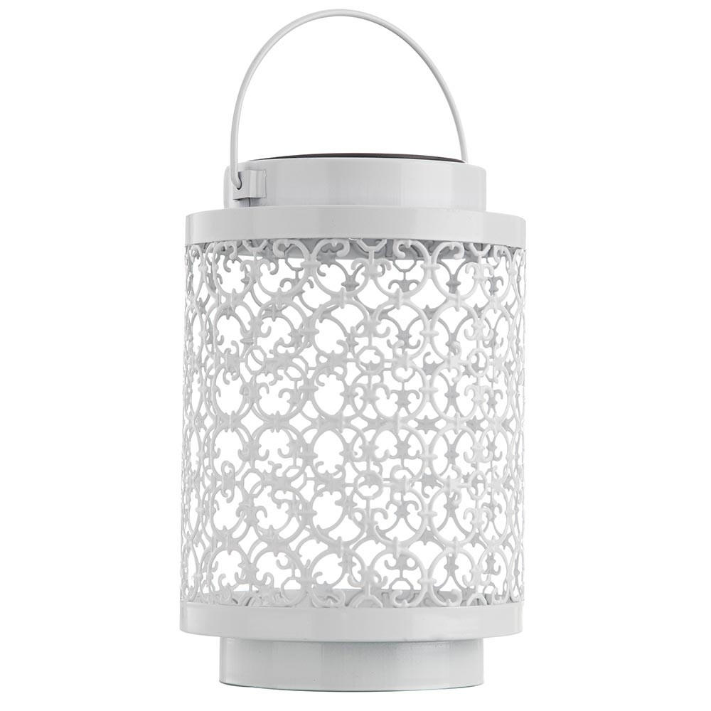 LED AUSSENLEUCHTE Metall Weiß Orientalisch - Weiß, Metall (13/13/18cm)