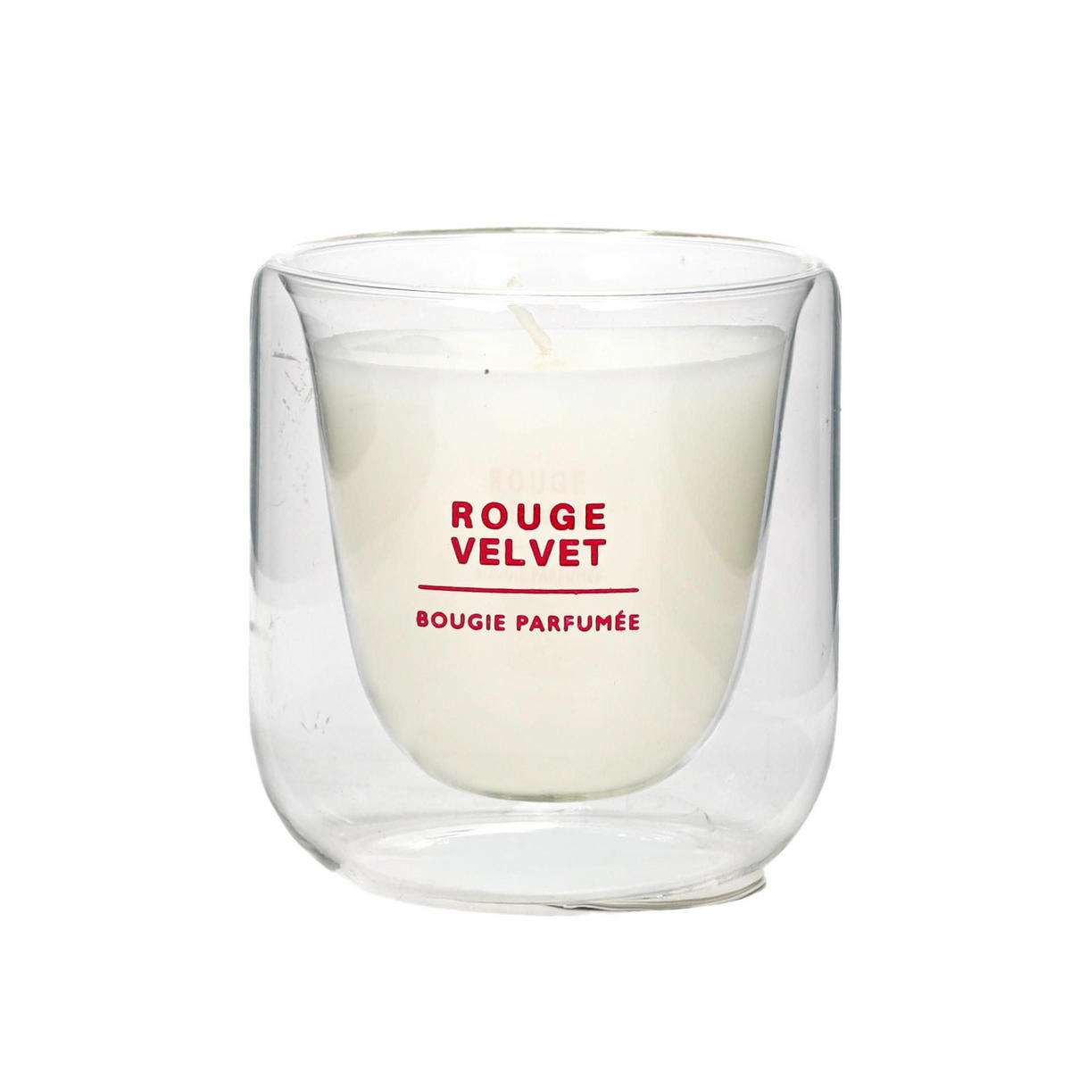 DUFTKERZE im Glas Rouge Velvet 8/8/8,5 cm - Transparent, Paraffin (8/8.5cm) - Atmosphera Createur d´interieur