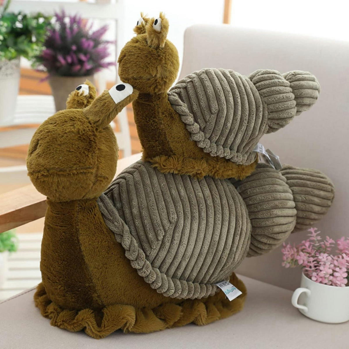 PLÜSCHTIER Schnecke 40 cm - Olivgrün, Textil (20/40cm)
