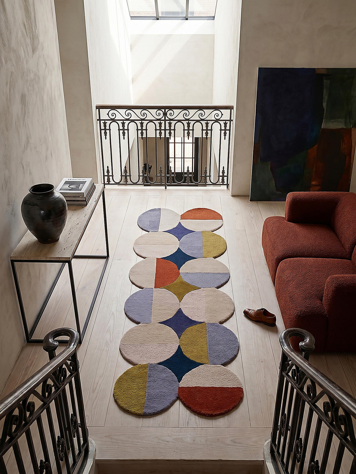 WOLLTEPPICH HALLEIN, mit Wellenmuster, Bunt, 80 x 230 cm - Multicolor, Textil (230/80cm) - KADIMA DESIGN