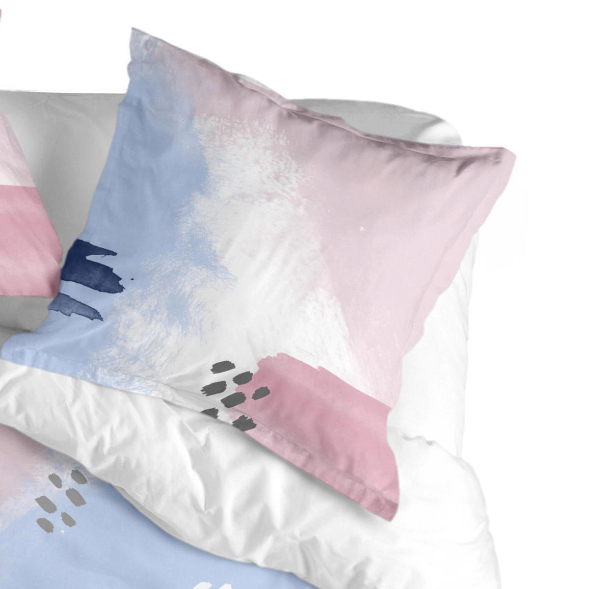 KISSENBEZUG tempera 80x80 cm mehrfarbig - Multicolor, Textil (80/80cm) - Happy Friday