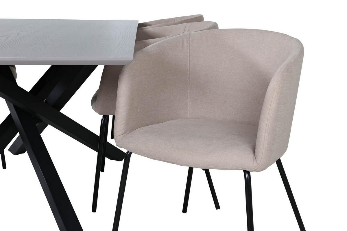 TISCHGRUPPE Beige - Beige, Holzwerkstoff (90/76/190cm) - ebuy24