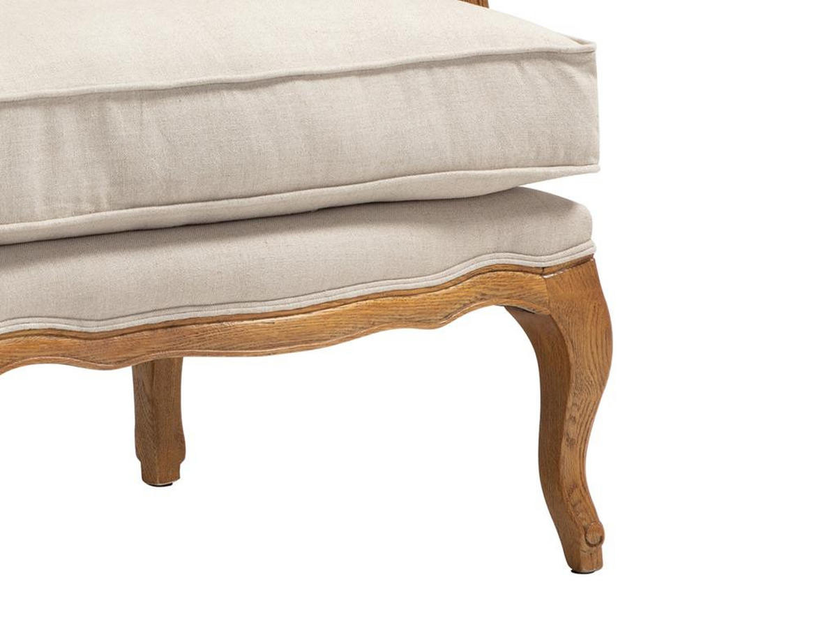 SESSEL Barock - Leinen - Beige - MAHAUX - Beige, Textil (67/96/73cm) - Vente-Unique