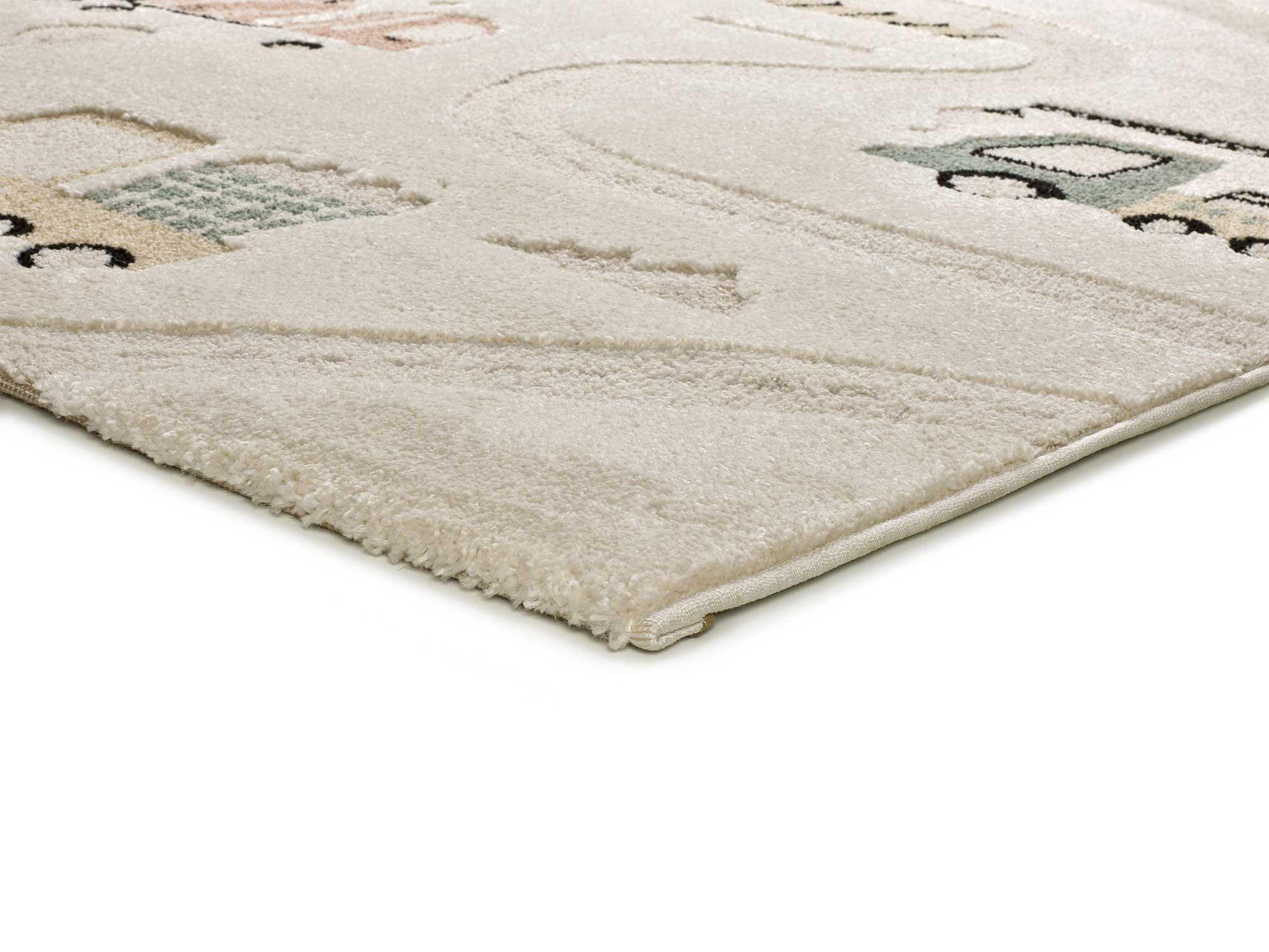 KINDERTEPPICH Beige Clown 120/170 cm - Multicolor/Weiß, Textil (120/170cm) - Atticgo