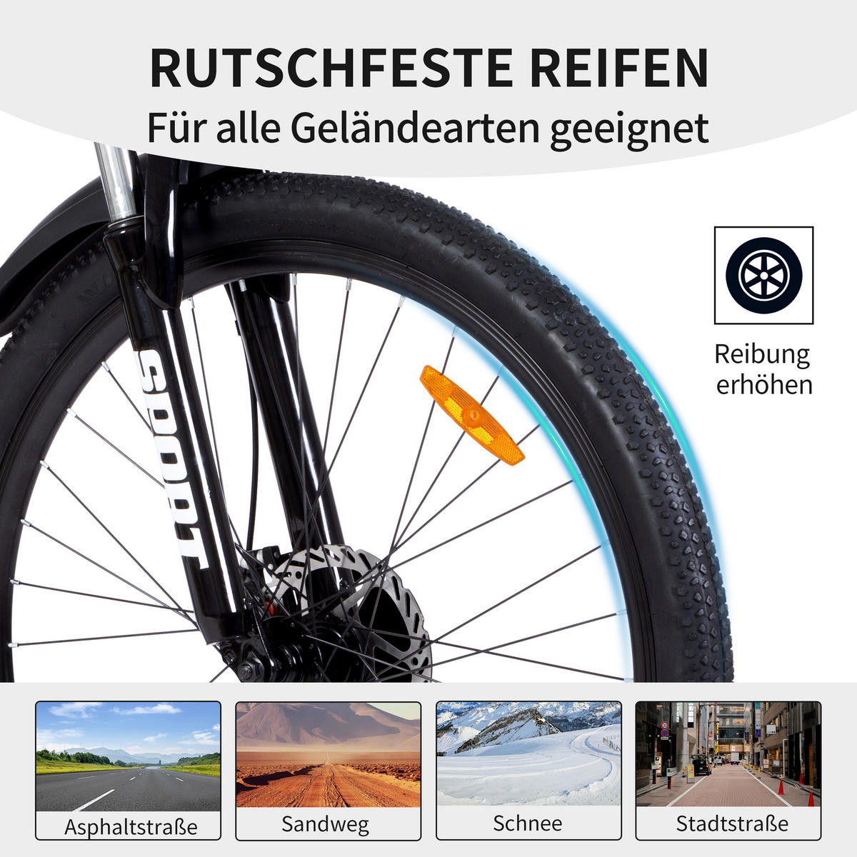 MOUNTAINBIKE 26 Zoll Blau – 21-Gang-Schaltung – Scheibenbremsen – Stahlrahmen - Blau, Metall (100cm) - Oxeza