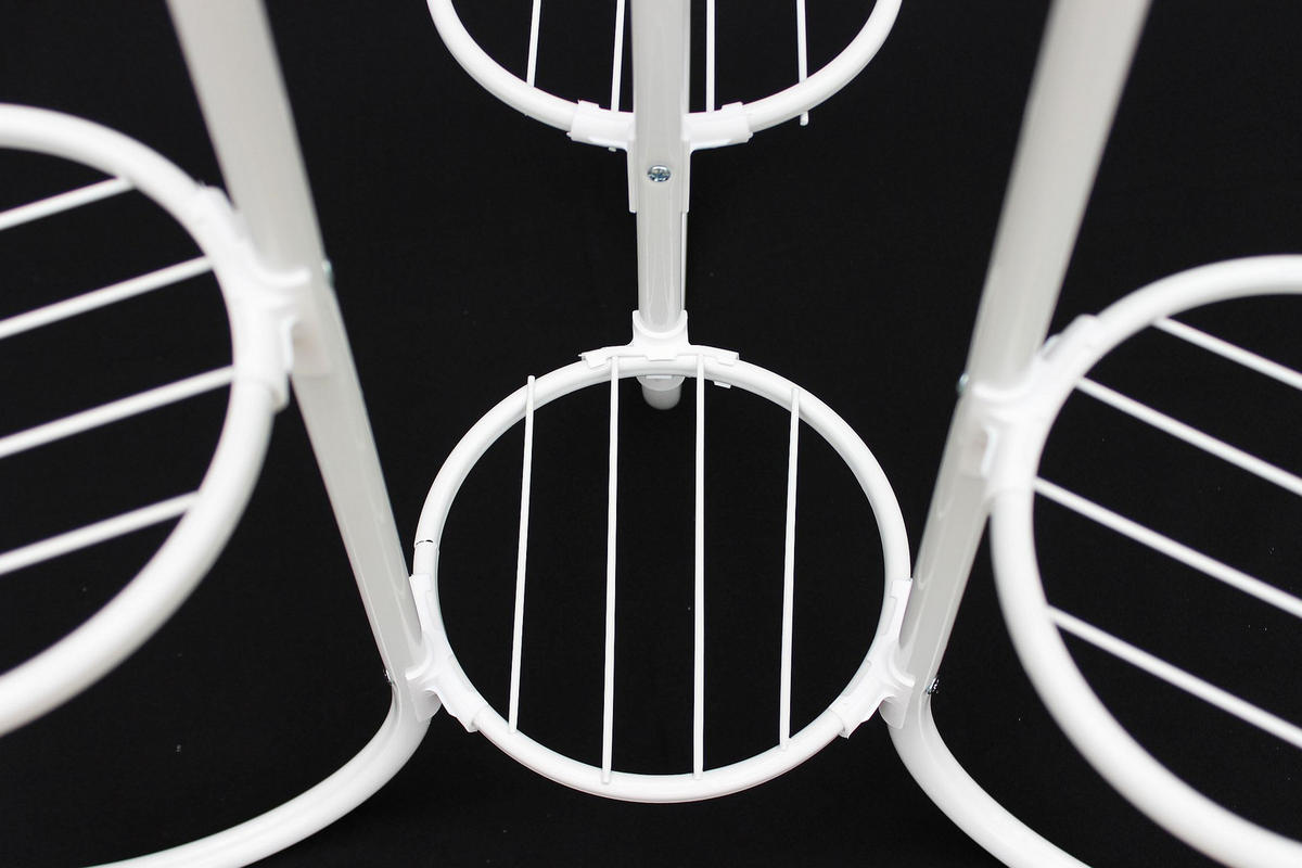 BLUMENTREPPE Metall Weiß 52/52/101 cm - Weiß, Metall (52/101/52cm) - DanDiBo