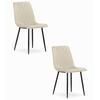 ESSZIMMERSTUHL 2-er Set TURIN beiger Sitz - Beige, Textil (44.5/88.5/53cm) - Valora